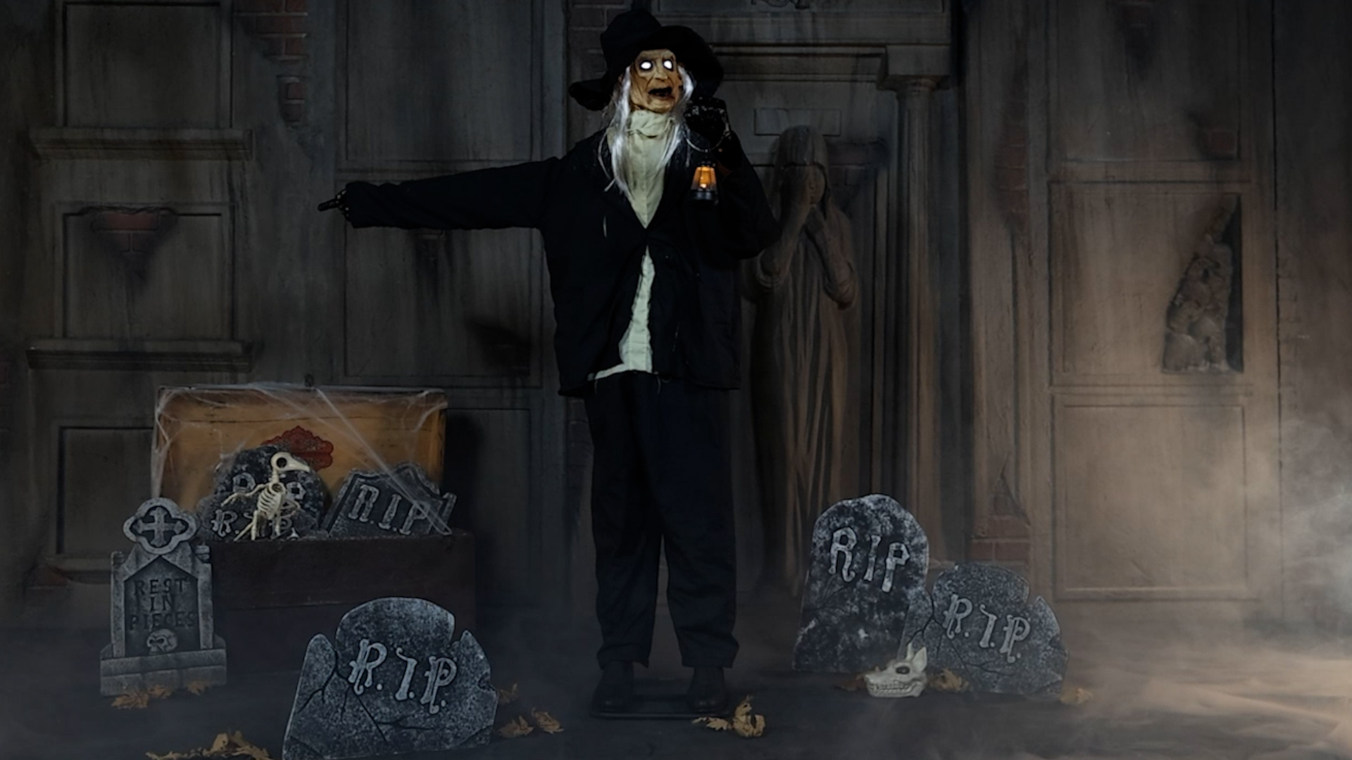 He’s tall, creepy, and definitely not unionized. The 7FT Ghastly Gravedigger Animatronic is digging more than graves—he’s digging up serious Halloween scares. Just don’t ask him who’s next... he already knows.